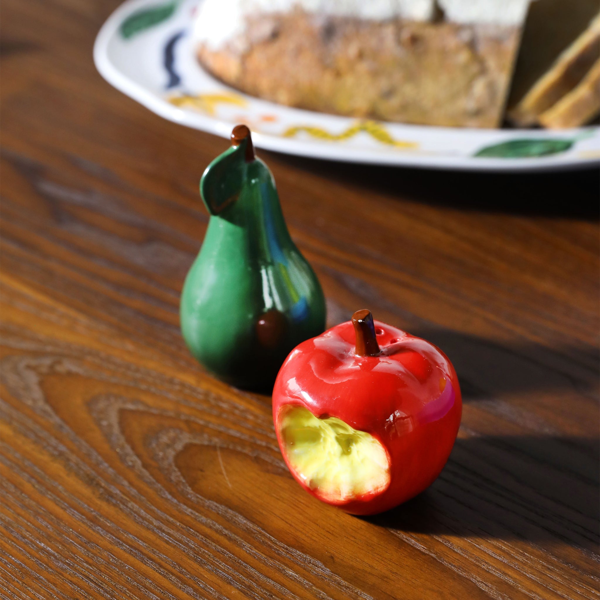 &Klevering-Elma Ve Armut Figürlü Tuz Ve Biber Seti-Tuzluk Biberlik-2-Milagron.com