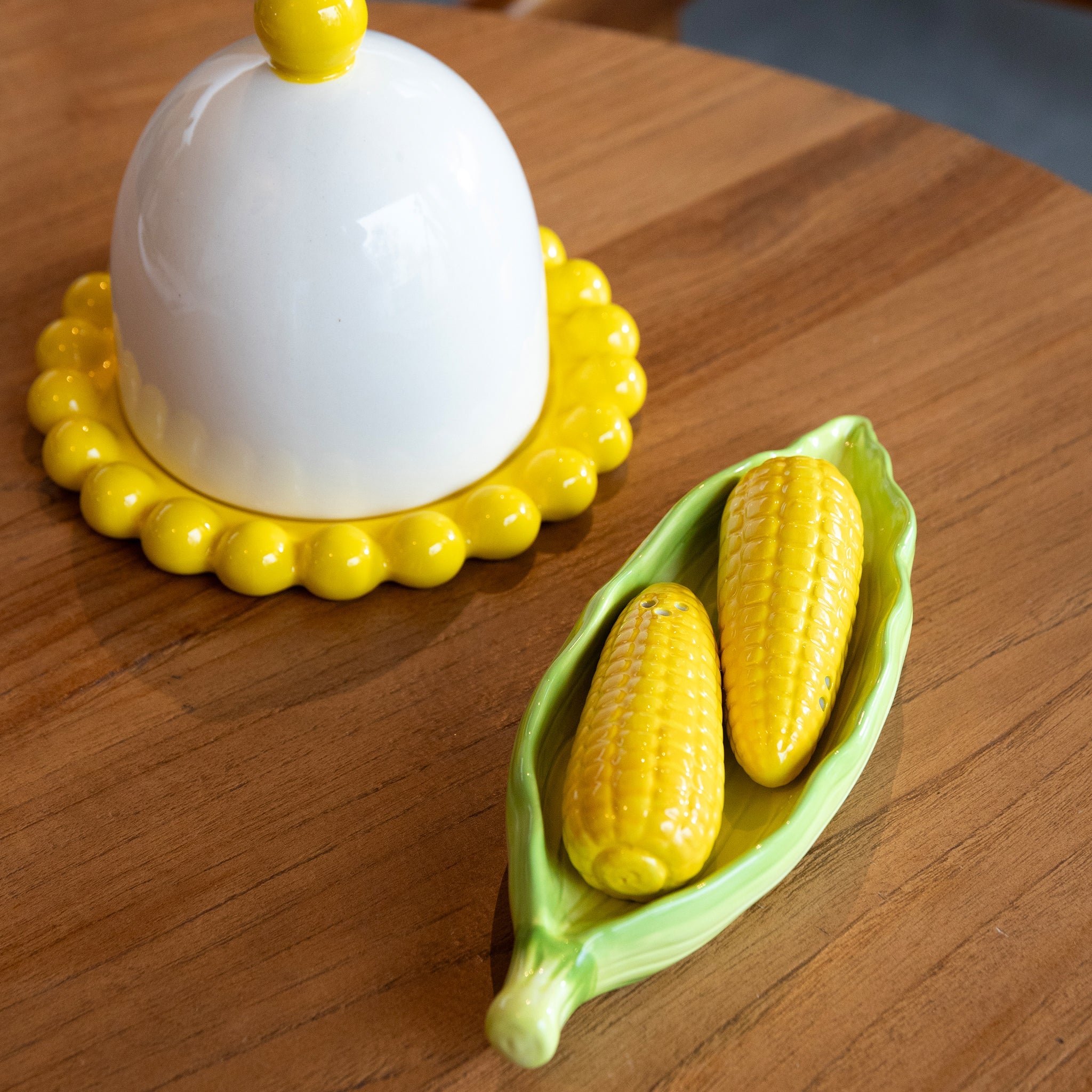 &Klevering-Mısır Figürlü Tuzluk Ve Biberlik Seti-Mutfak Aksesuarları-2-Milagron.com