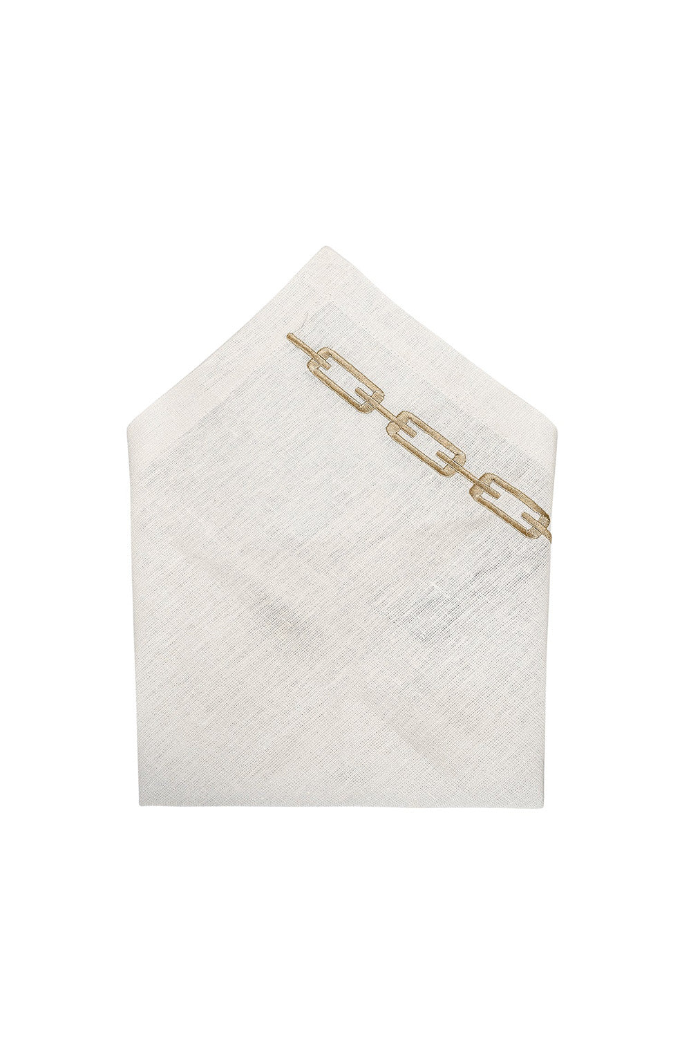 Km Home Collection-2’Li Set Zincir İşlemeli Taş Rengi Peçete-Sunum Aksesuarları-1-Milagron.com