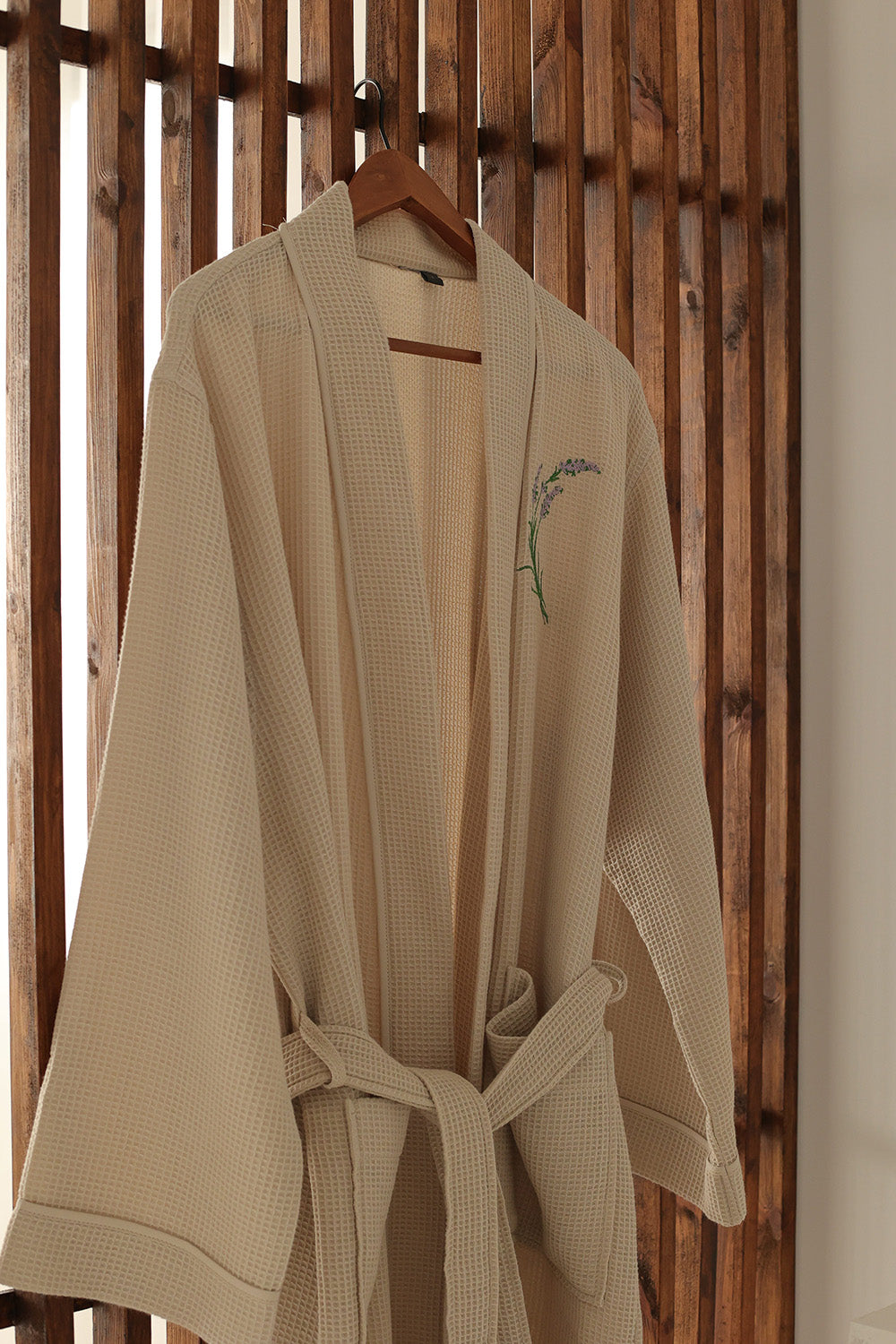 Km Home Collection-Lavanta Waffle Bornoz-Bornoz-5-Milagron.com