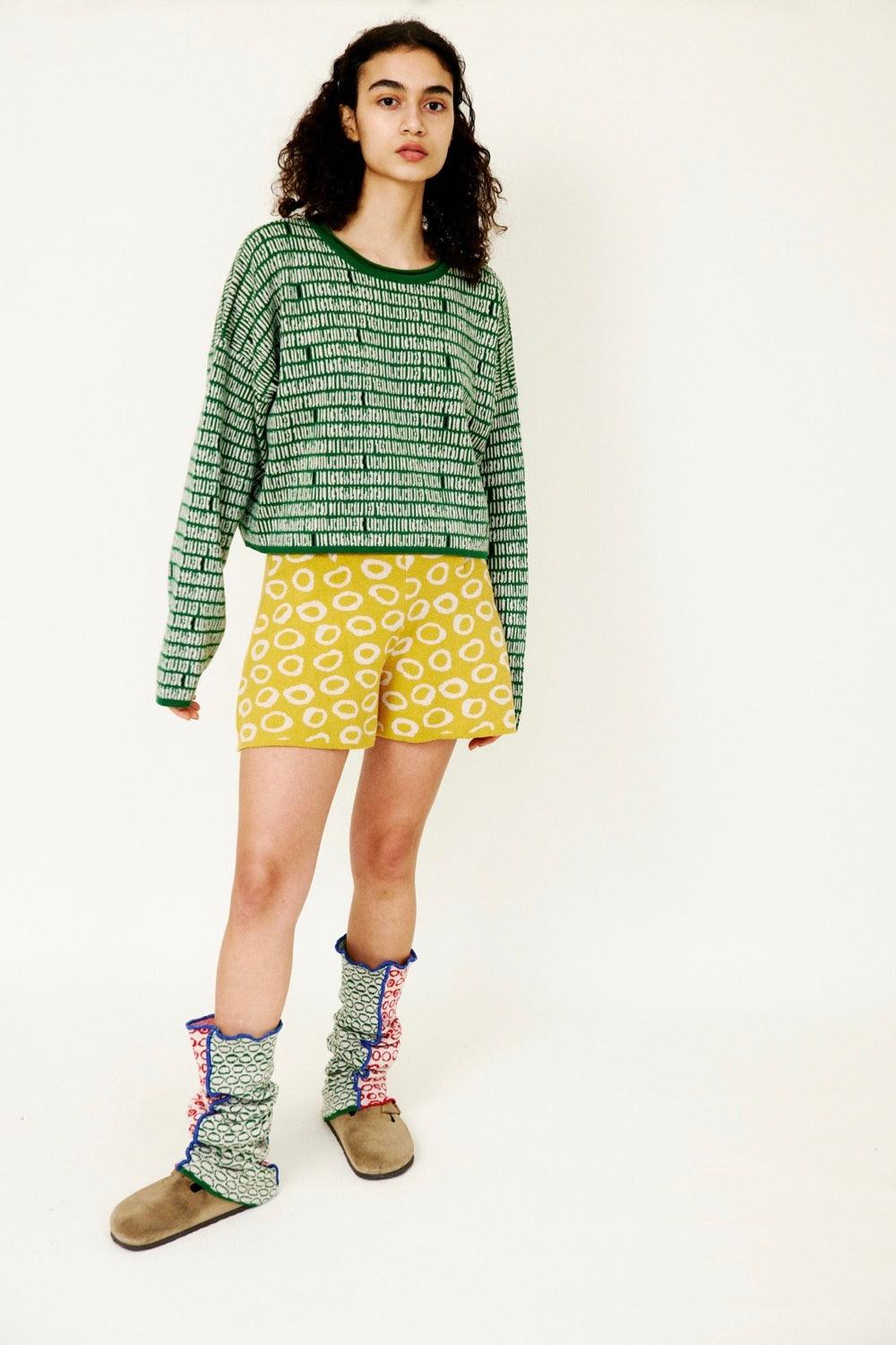 Knitly Studio-Bubble Knit Shorts-Şort-2-Milagron.com