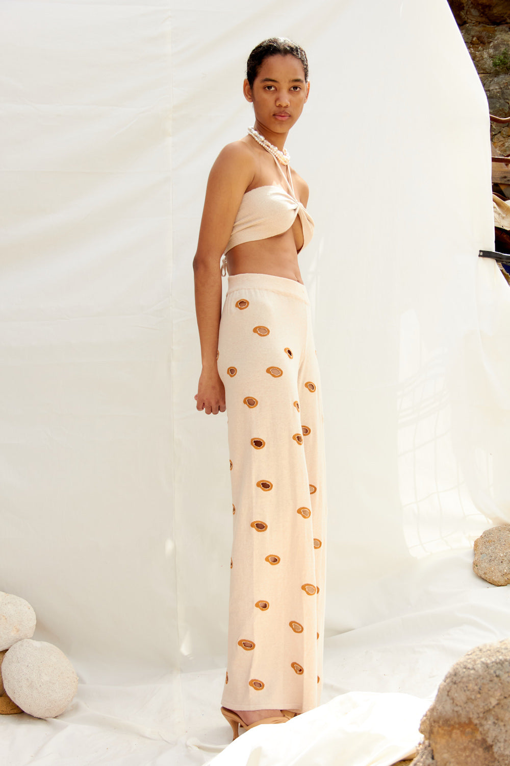 Knitly Studio-Bubble Triko Pantolon-Pantolon-1-Milagron.com