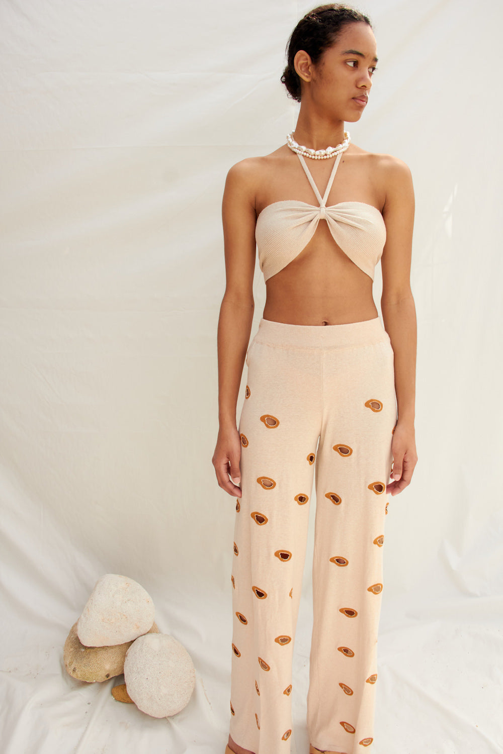 Knitly Studio-Bubble Triko Pantolon-Pantolon-5-Milagron.com