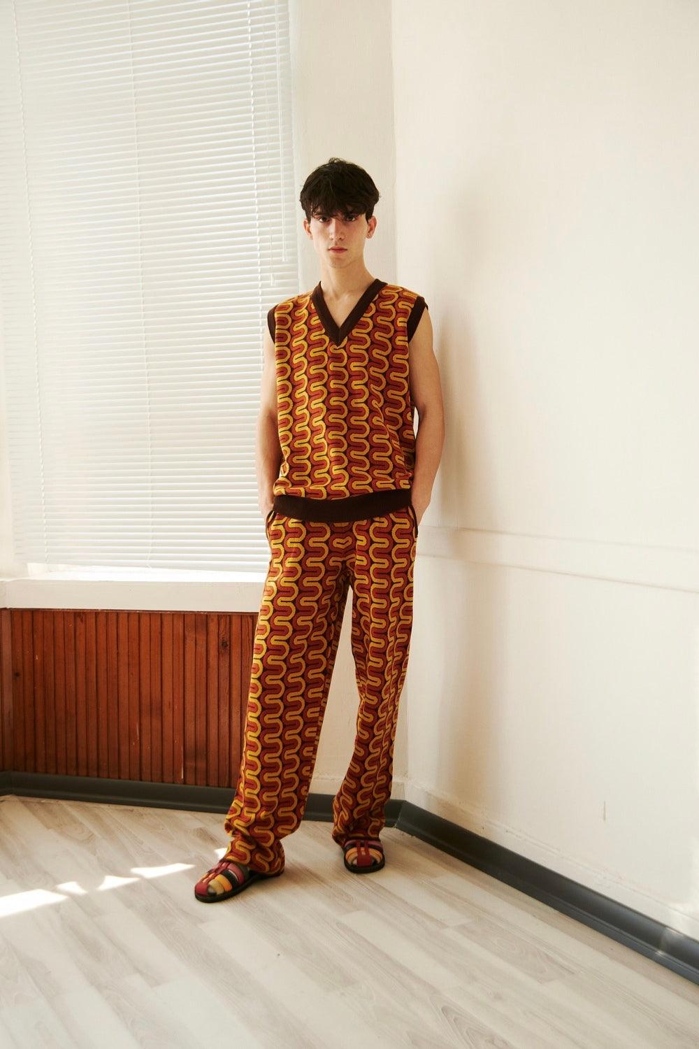 Knitly Studio-Curly Knit Pants-Eşofman-1-Milagron.com