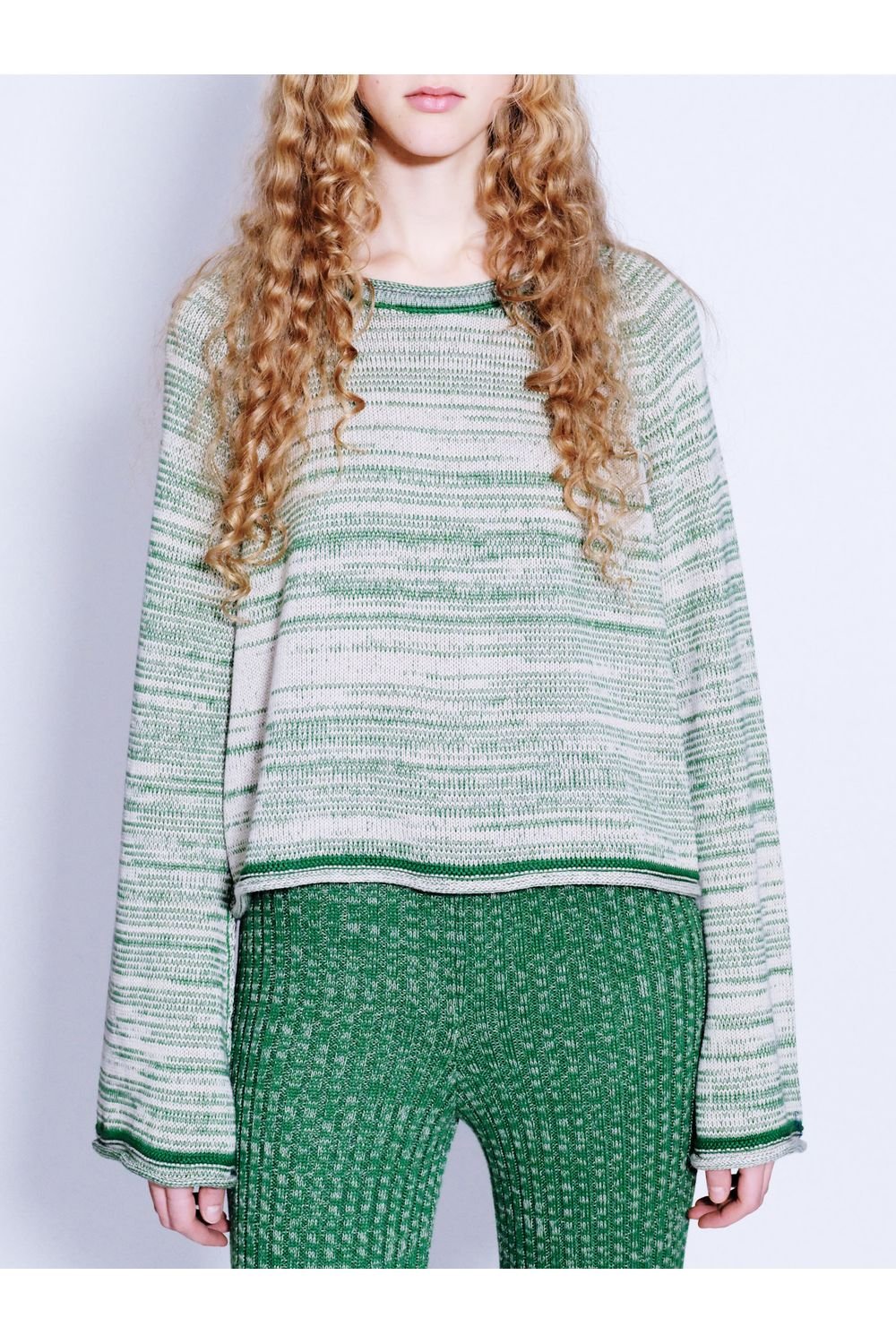 Knitly Studio-Evergreen Crop Triko Kazak-Kazak & Triko-1-Milagron.com