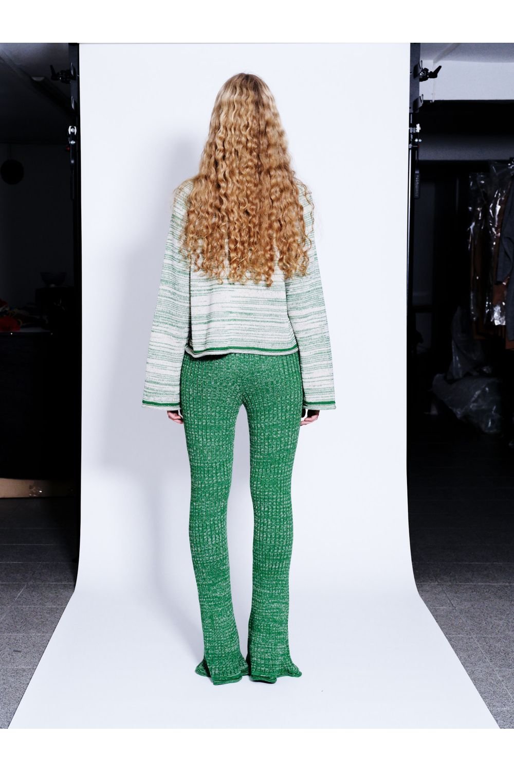 Knitly Studio-Evergreen Flare Triko Pantolon-Pantolon-4-Milagron.com