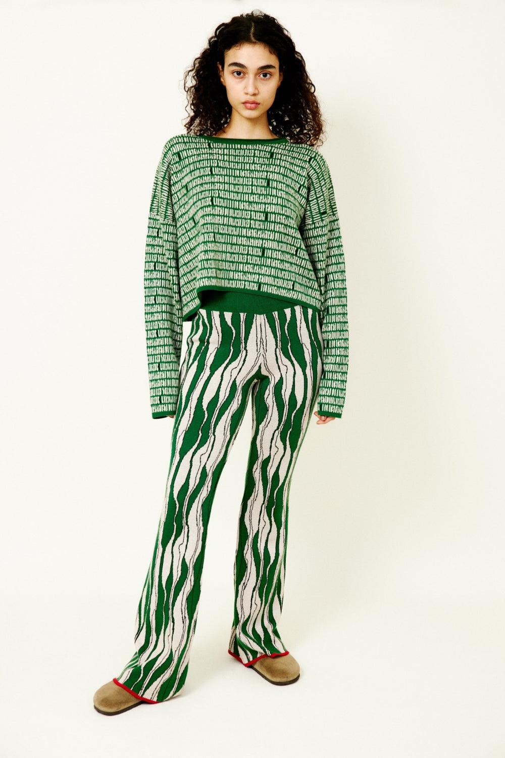 Knitly Studio-Forest Knit Pants-Pantolon-1-Milagron.com