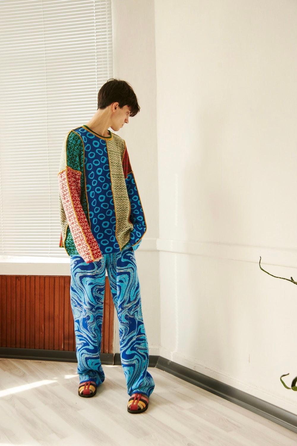 Knitly Studio-Marble Knit Pants-Eşofman-2-Milagron.com