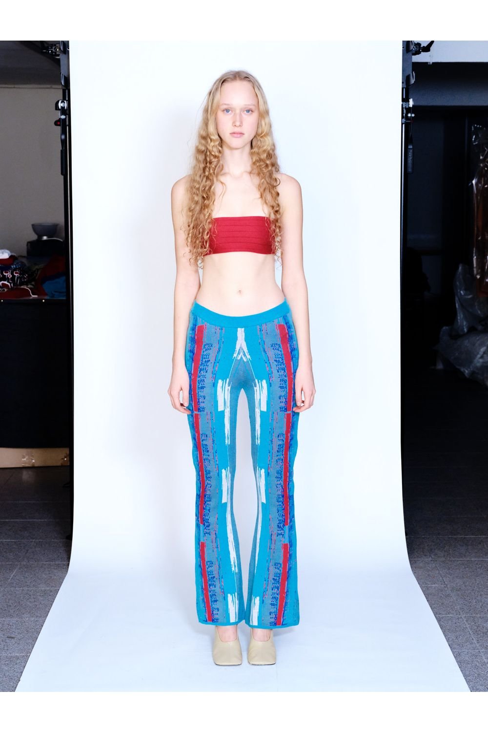 Knitly Studio-Paint Flare Triko Pantolon-Pantolon-1-Milagron.com