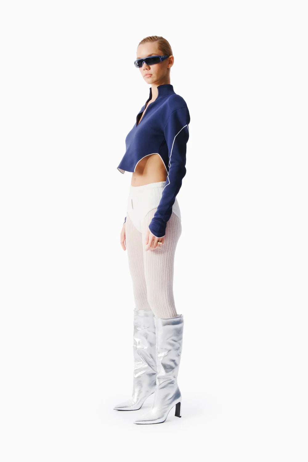 Kntlgy-Asimetrik Kesim Crop Kazak-Top-3-Milagron.com