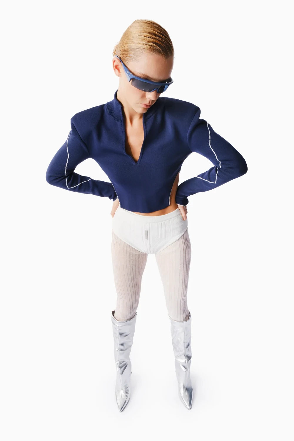 Kntlgy-Asimetrik Kesim Crop Kazak-Top-4-Milagron.com