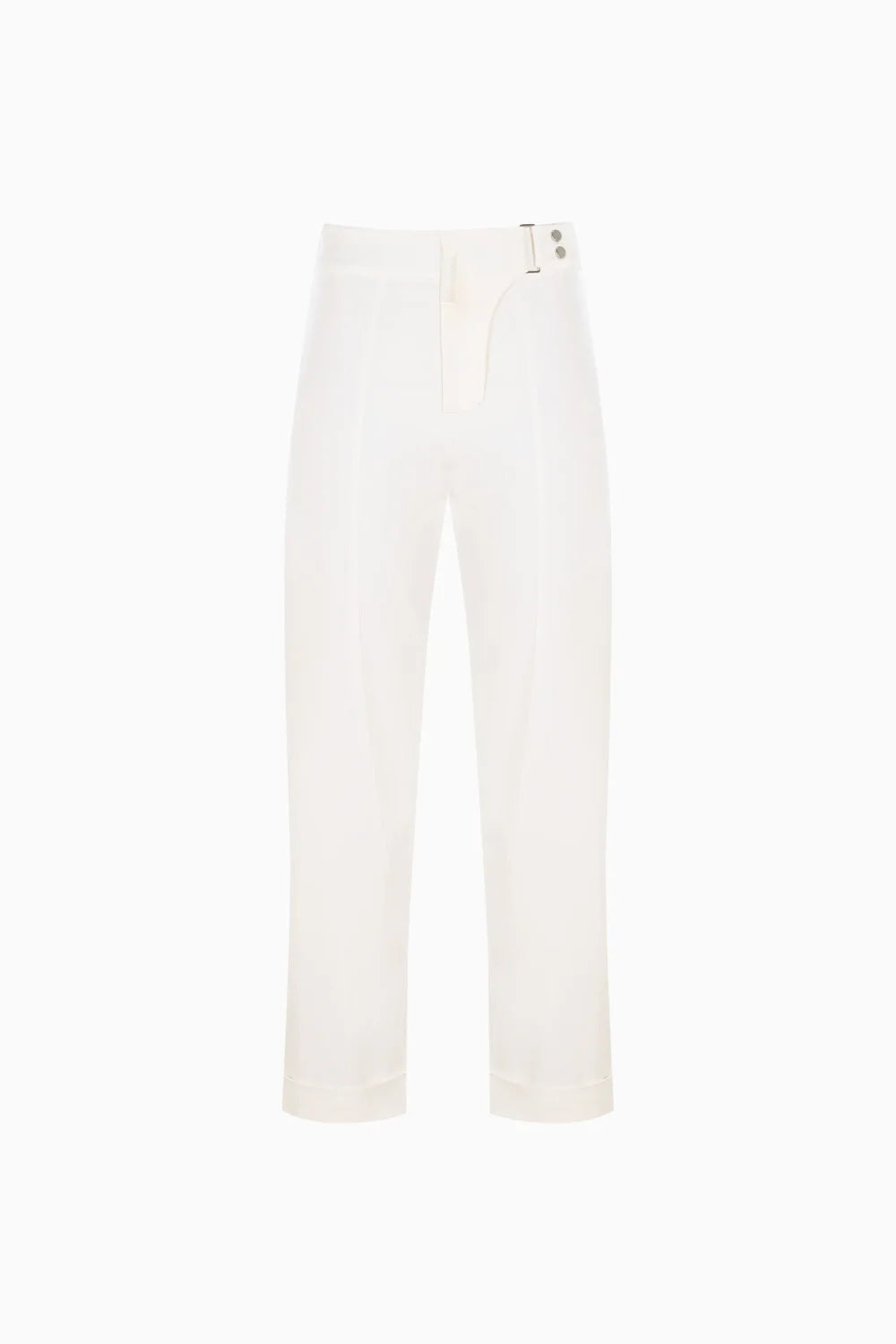 Kntlgy-Beyaz Havuç Paça Pantolon-Kumaş Pantolon-4-Milagron.com