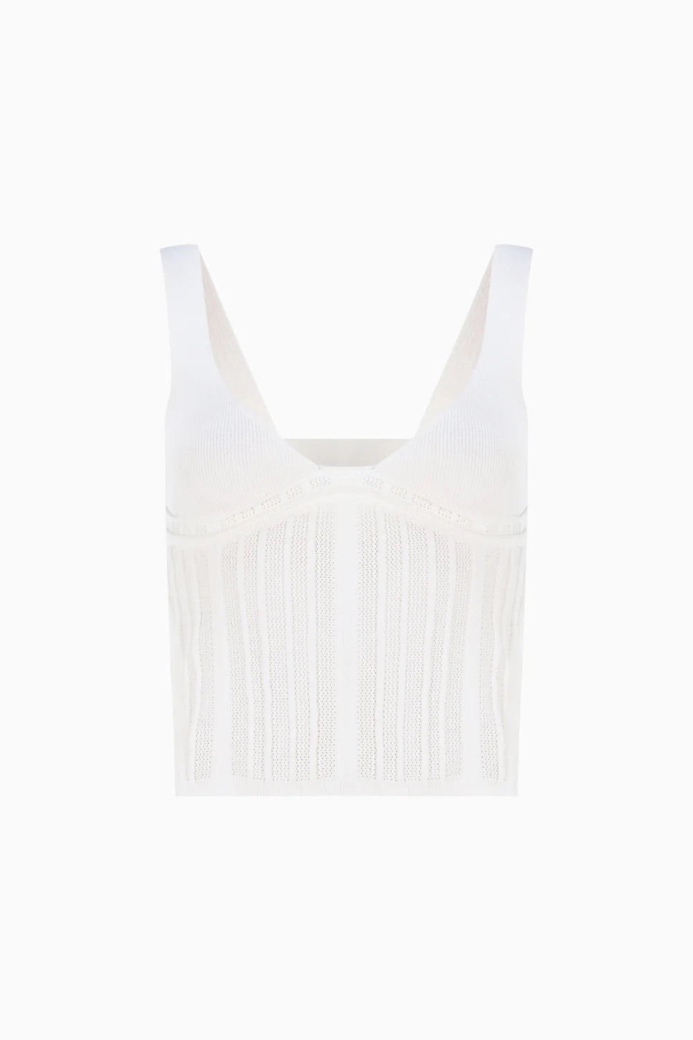 Kntlgy-Beyaz Korse Görünümlü Bluz-Top-1-Milagron.com