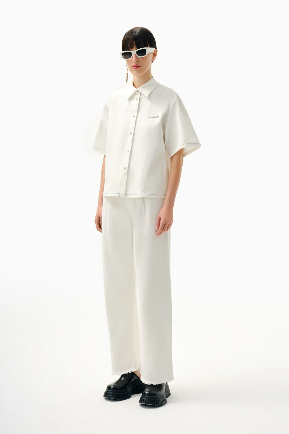 Kntlgy-Beyaz Oversize Gömlek-Gömlek-2-Milagron.com