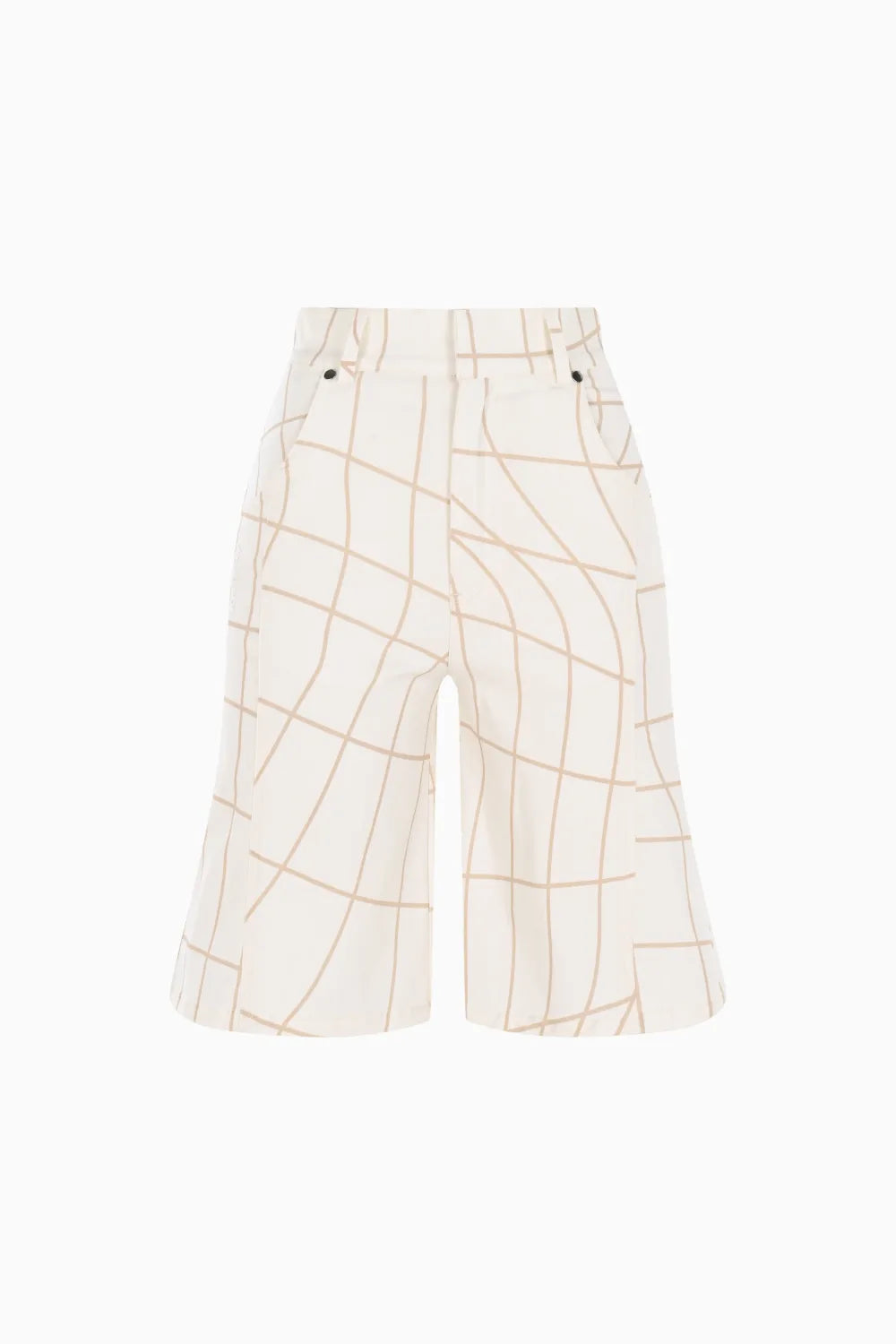 Kntlgy-Çapraz Baskılı A Kesim Kısa Şort-Şort-1-Milagron.com