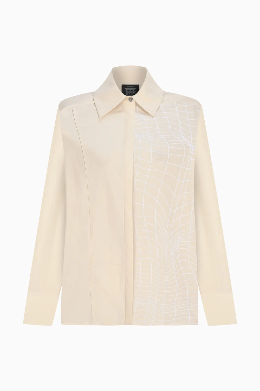 Kntlgy-Çapraz Baskılı Rahat Kesim Gömlek-Gömlek-1-Milagron.com