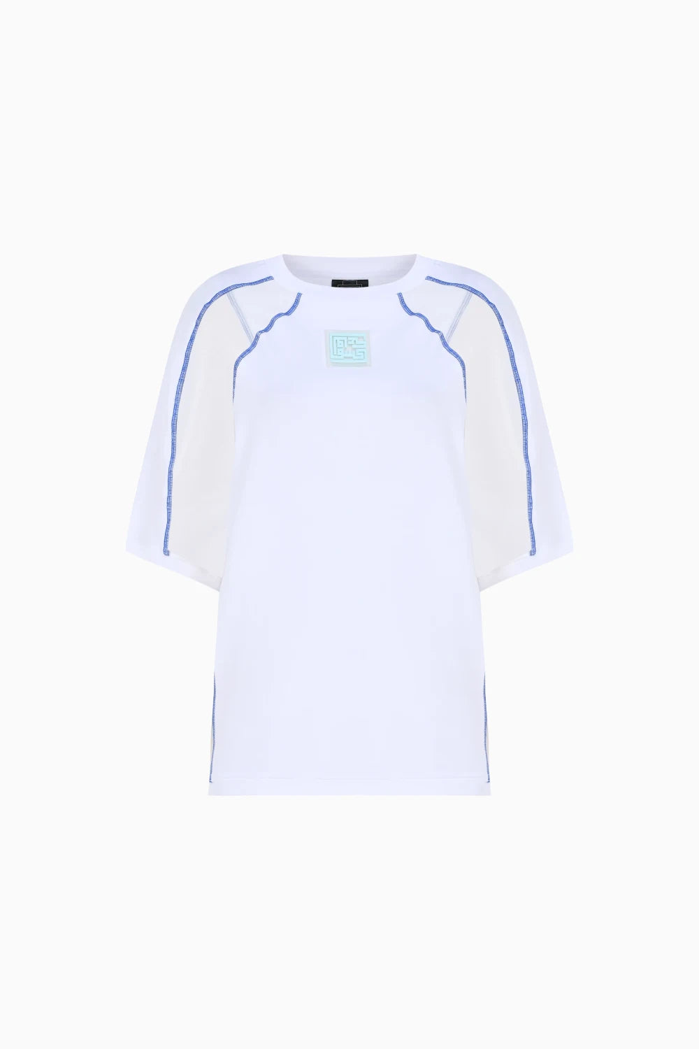 Kntlgy-Dekolteli Beyaz T-Shirt-T-Shirts-1-Milagron.com