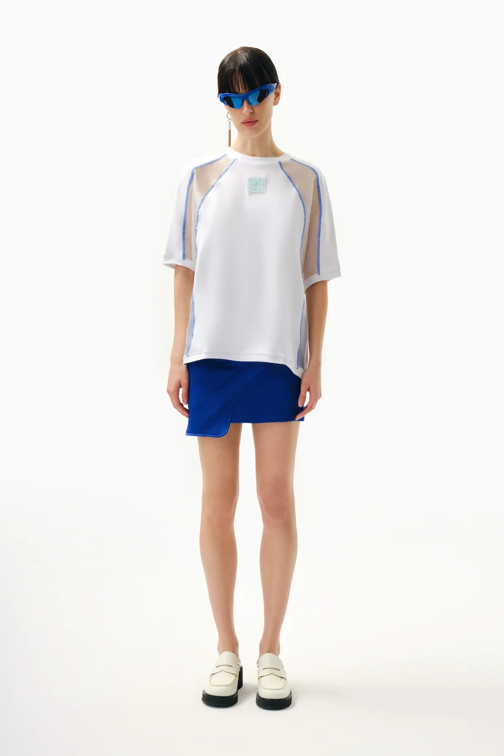 Kntlgy-Dekolteli Beyaz T-Shirt-T-Shirts-2-Milagron.com