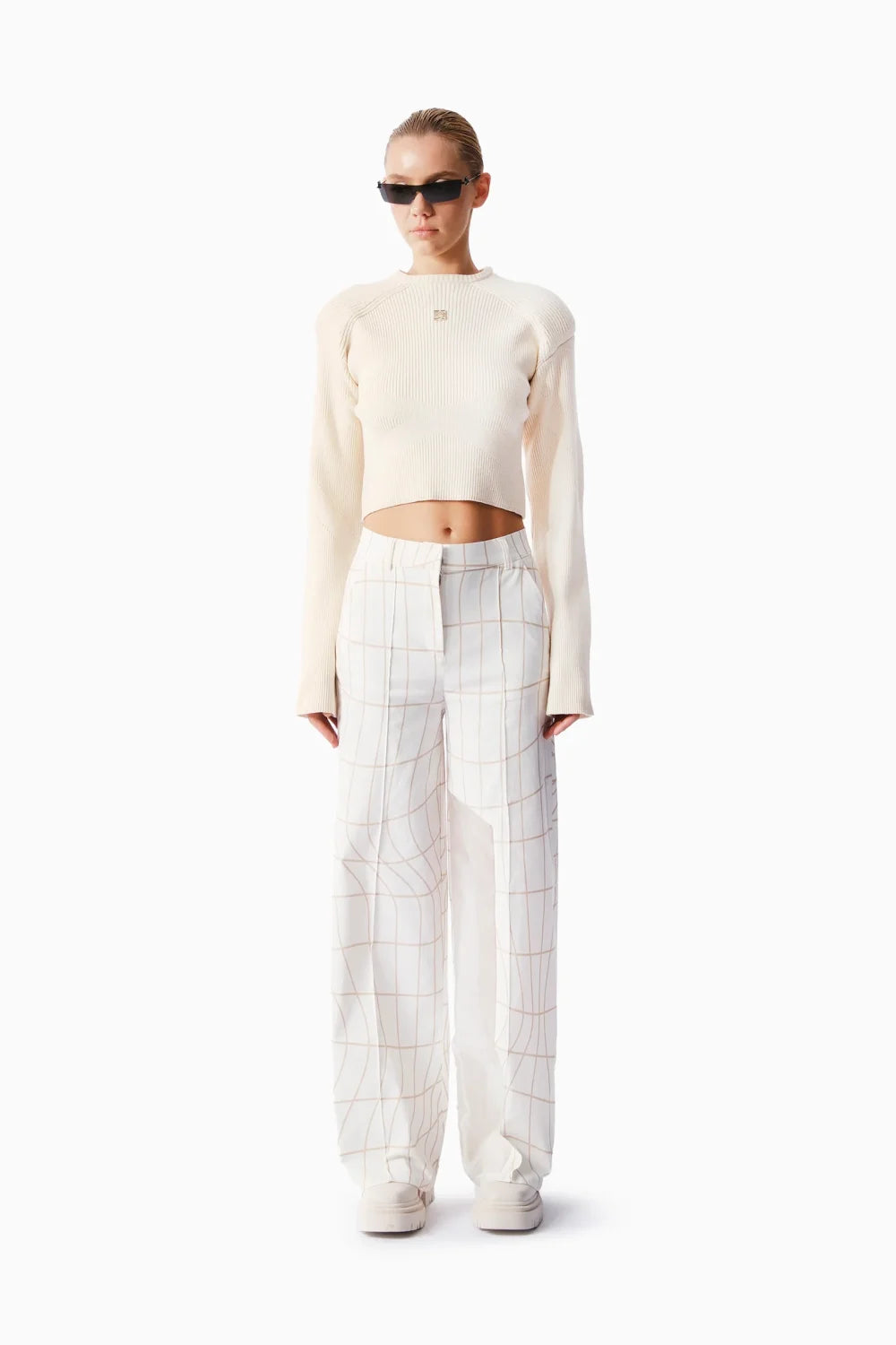 Kntlgy-Future Knit Bej Crop Kazak-Kazak & Triko-2-Milagron.com