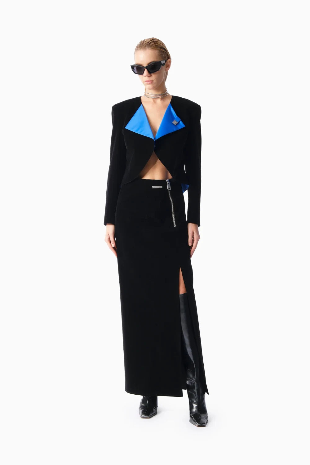 Kntlgy-Kadife Crop Blazer-Ceket-2-Milagron.com