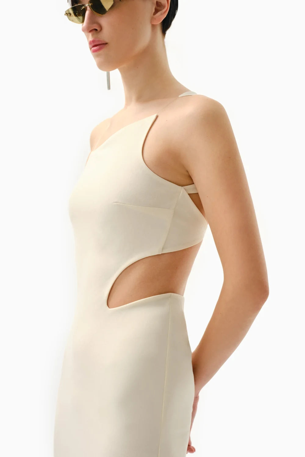 Kntlgy-Kuğu Asimetrik Elbise-Elbise-2-Milagron.com