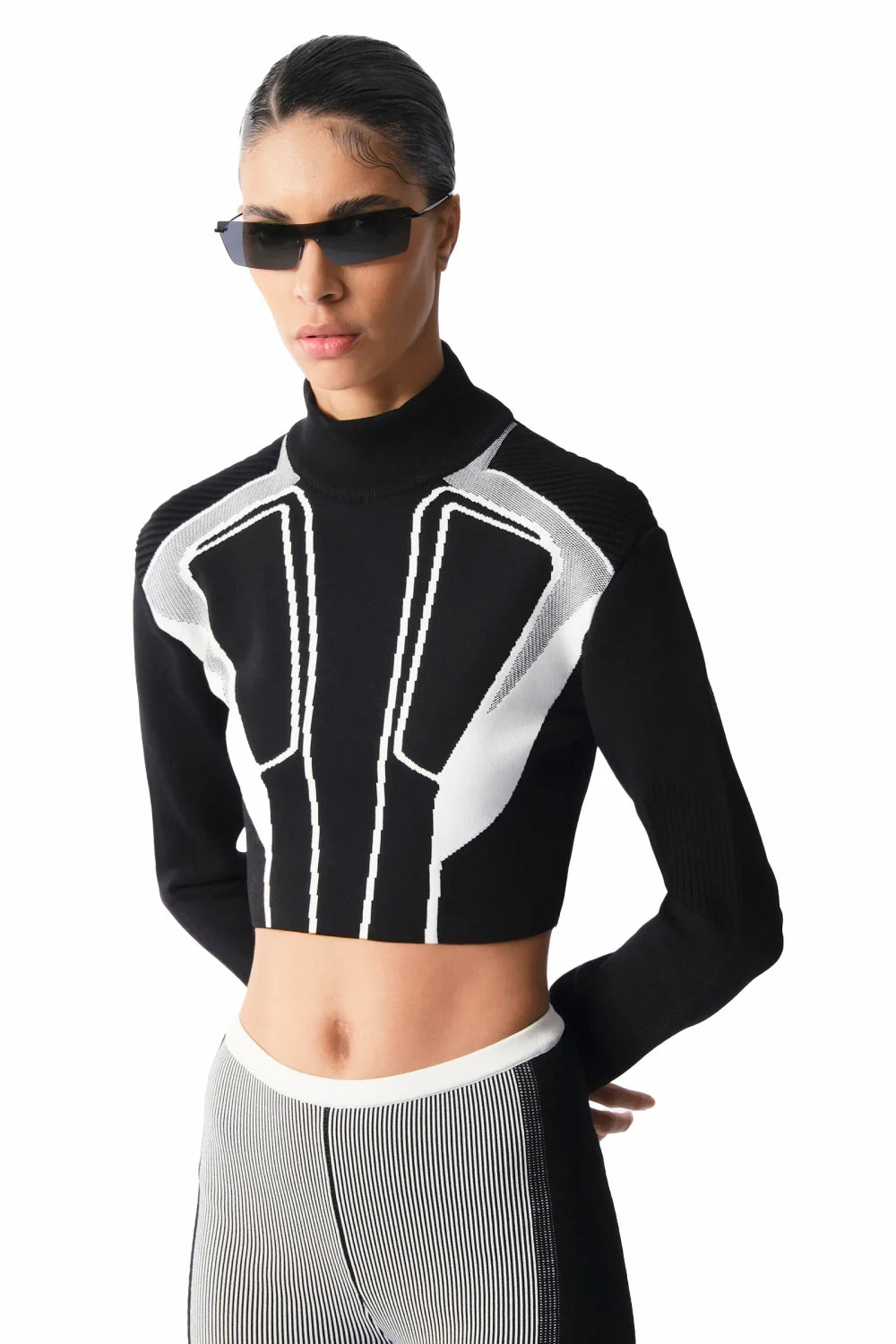 Kntlgy-Matrix Siyah Kısa Kazak-Kazak & Triko-2-Milagron.com