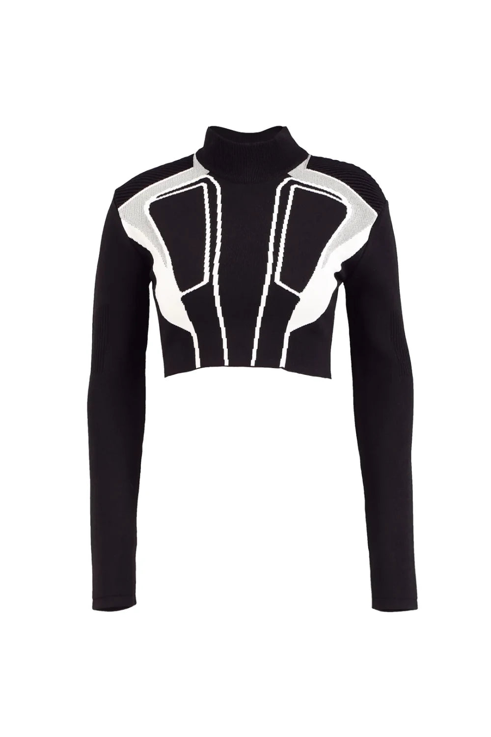 Kntlgy-Matrix Siyah Kısa Kazak-Kazak & Triko-3-Milagron.com