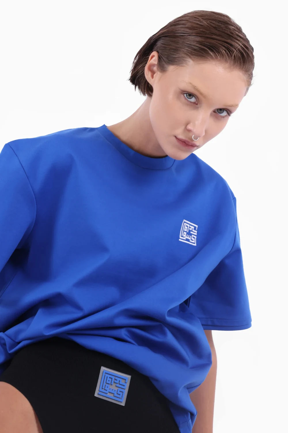 Kntlgy-Mavi Oversize T Shirt-T-Shirts-3-Milagron.com