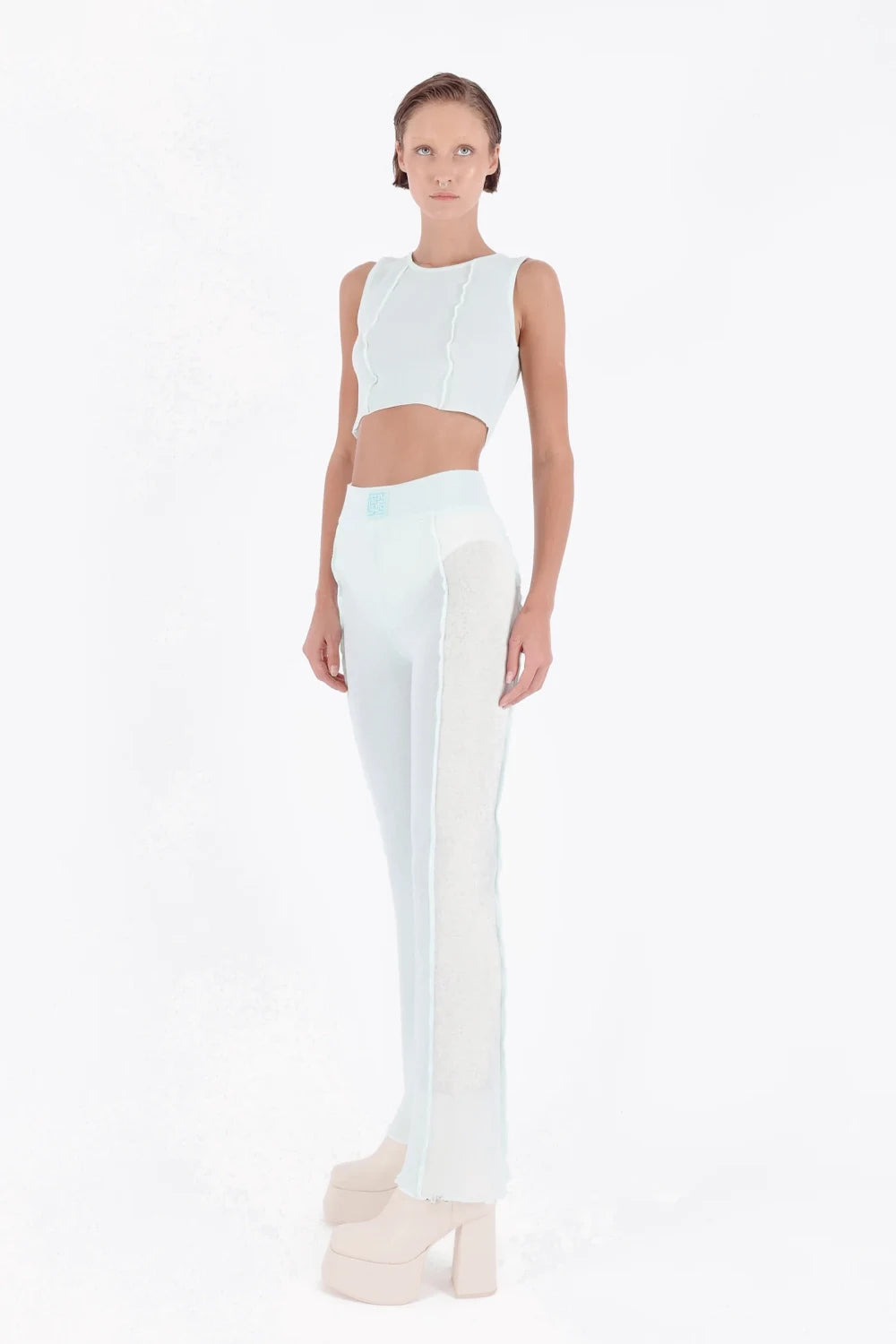 Kntlgy-Mint Örme İspanyol Paça Pantolon-Pantolon-2-Milagron.com