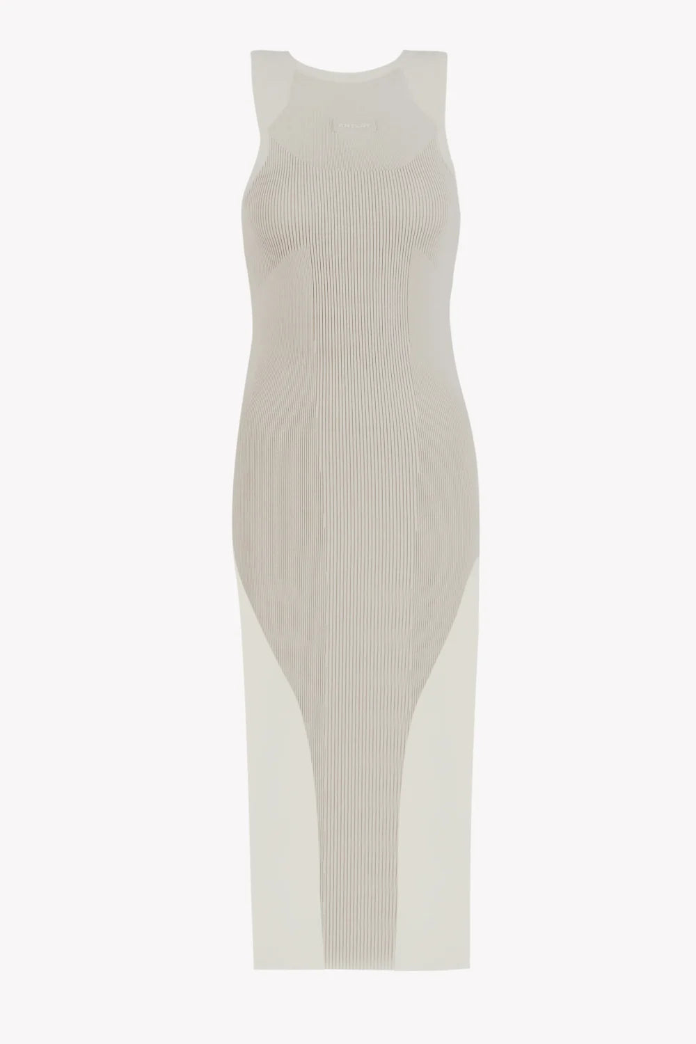 Kntlgy-Nervürlü Bej Midi Elbise-Elbise-1-Milagron.com