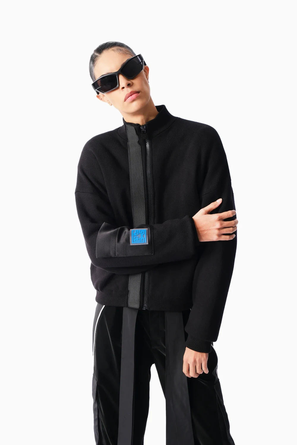 Kntlgy-Siyah Triko Bomber Ceket-Ceket-4-Milagron.com