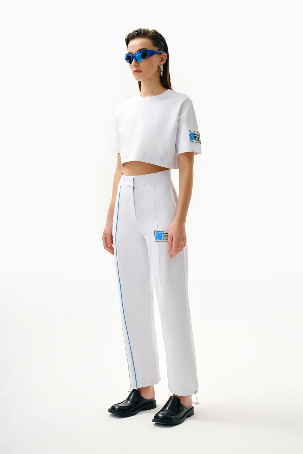 Kntlgy-Slogan Baskılı Beyaz Boxy T-Shirt-T-Shirts-2-Milagron.com