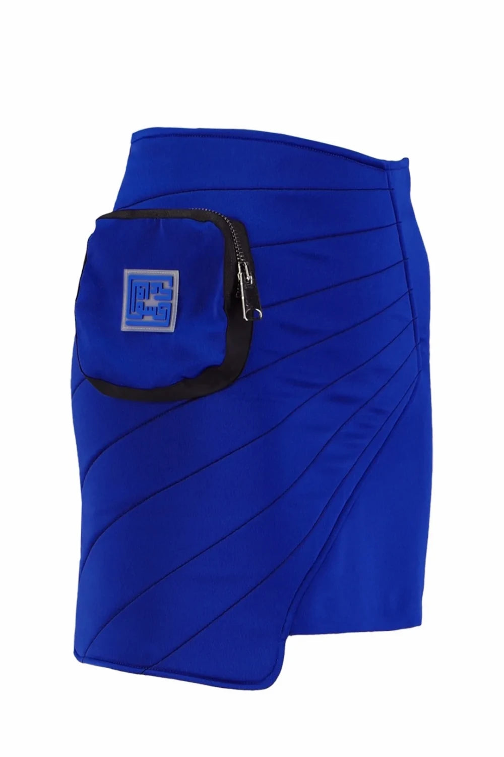 Kntlgy-Super Woman Sınırlı Üretim Mavi Saten Etek-Etek-1-Milagron.com