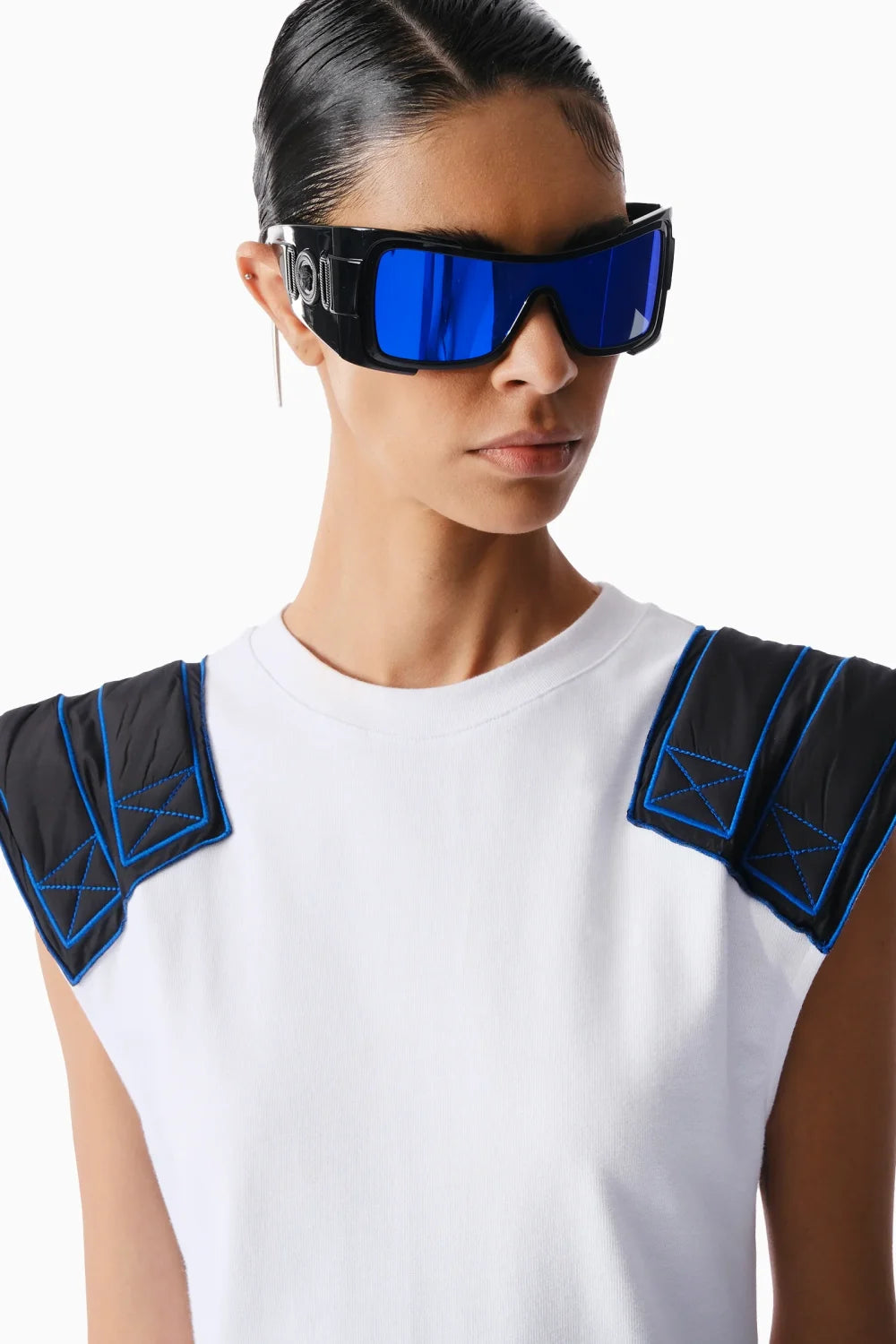 Kntlgy-Tafta Omuzlu Beyaz Elbise-Elbise-4-Milagron.com