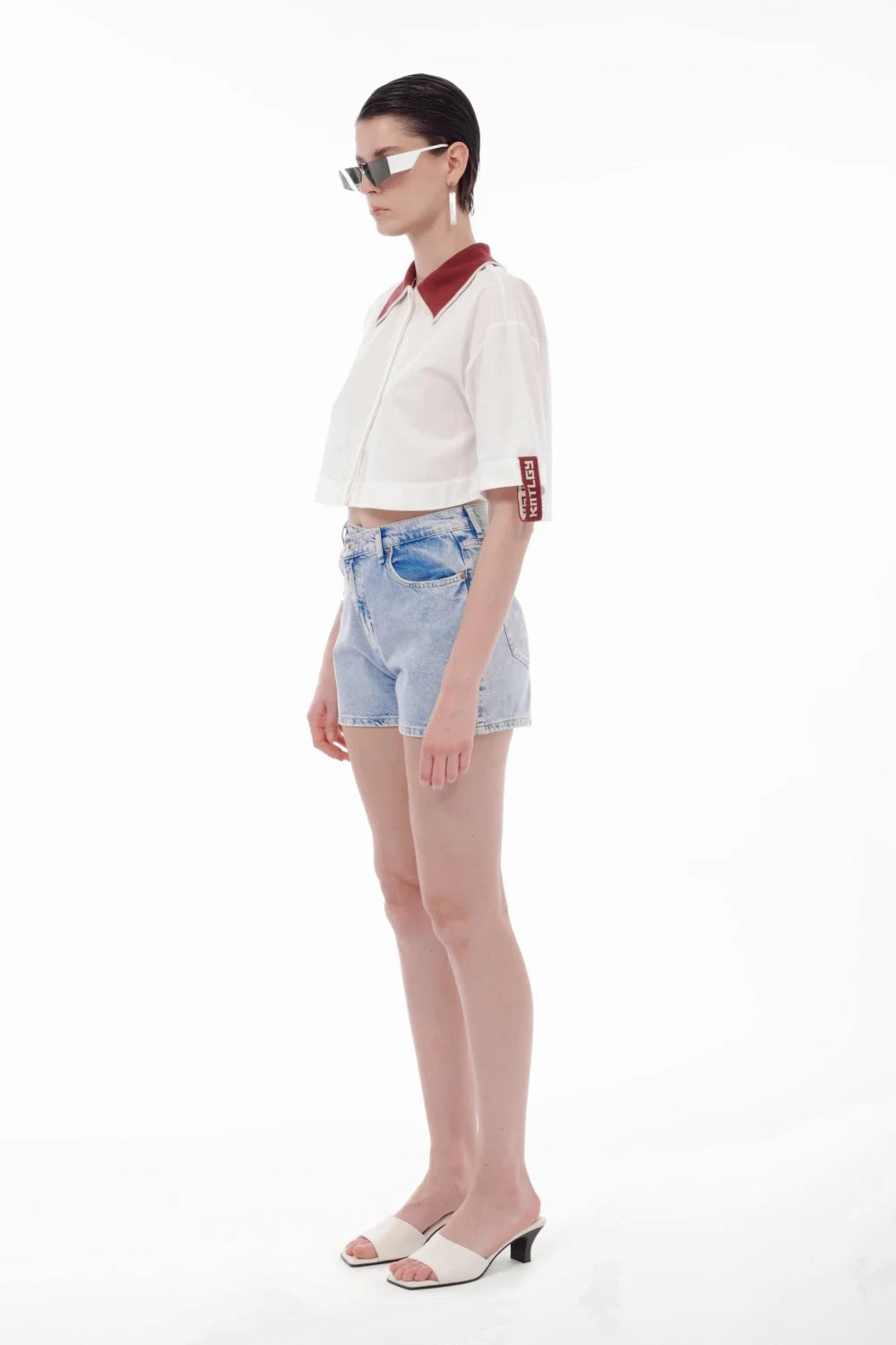 Kntlgy-Triko Yaka Detaylı Poplin Gömlek-Gömlek-2-Milagron.com