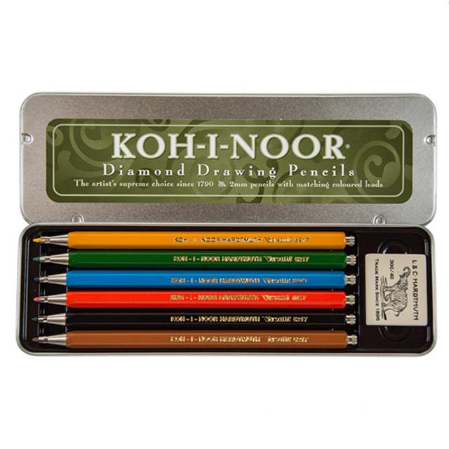 Koh İ Noor-Koh I Noor 5217 Portmin Versatil Kalem Seti 2.0 Mm 6 Renk 5217 0 N2-Çizim Kalemleri-1-Milagron.com