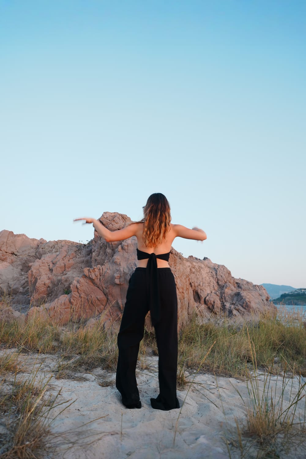 Koi People-%100 Keten Bağlamalı Crop Bluz-Crop Top-2-Milagron.com