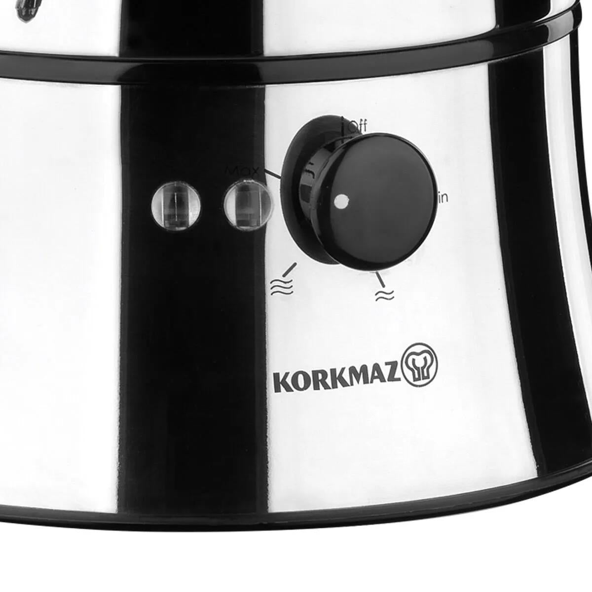 Korkmaz A338 Nosta Inox/Siyah Semaver