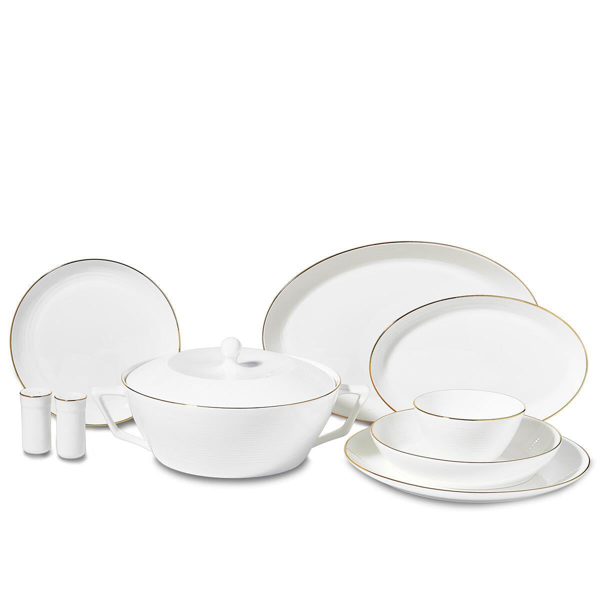 Korkmaz A8263 Lines Collection 58 Parça Yuvarlak Yemek Takımı