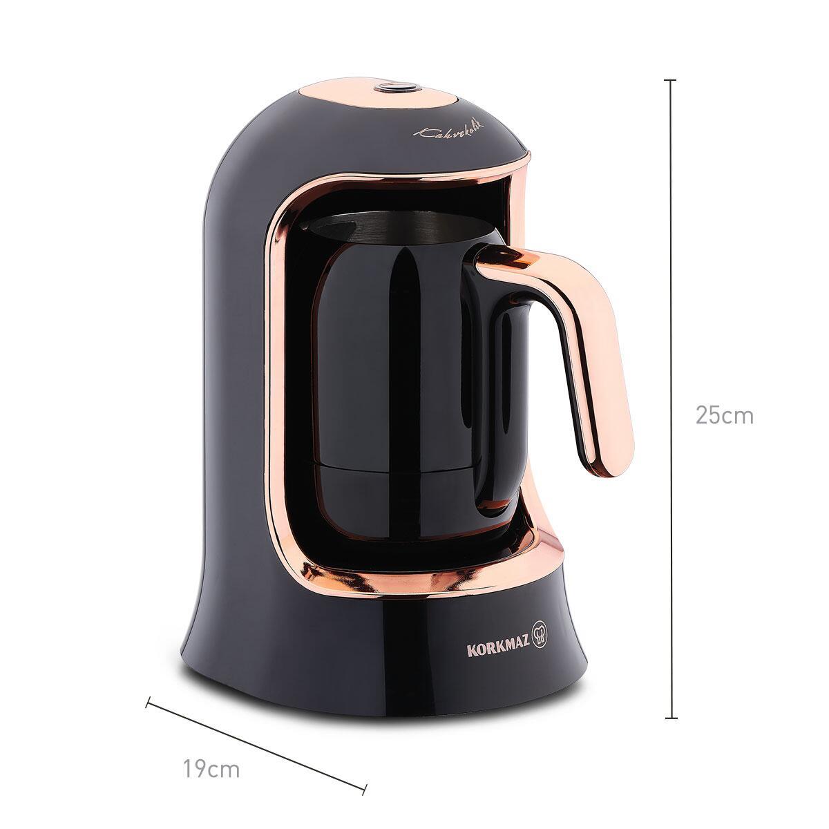 Korkmaz A860-09 Kahvekolik Deluxe Kahve Makinesi Siyah/Rosagold