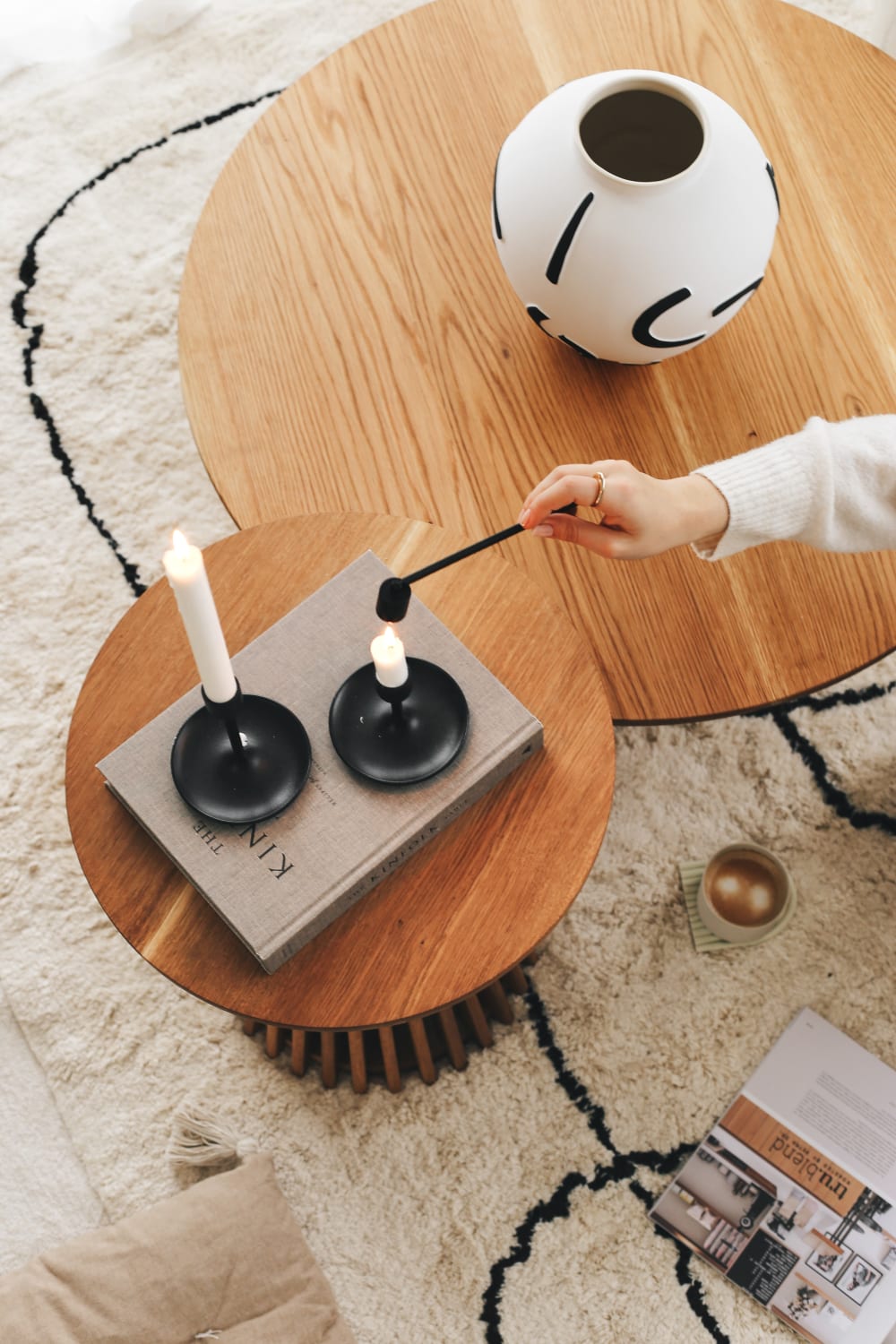 Kos Living-Cage Meşe Orta Sehpa Natural-Sehpa-4-Milagron.com