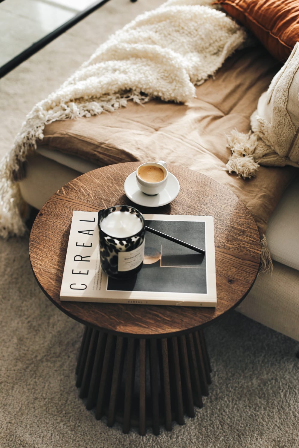 Kos Living-Cage Meşe Yan Sehpa Chocolate-Sehpa-1-Milagron.com