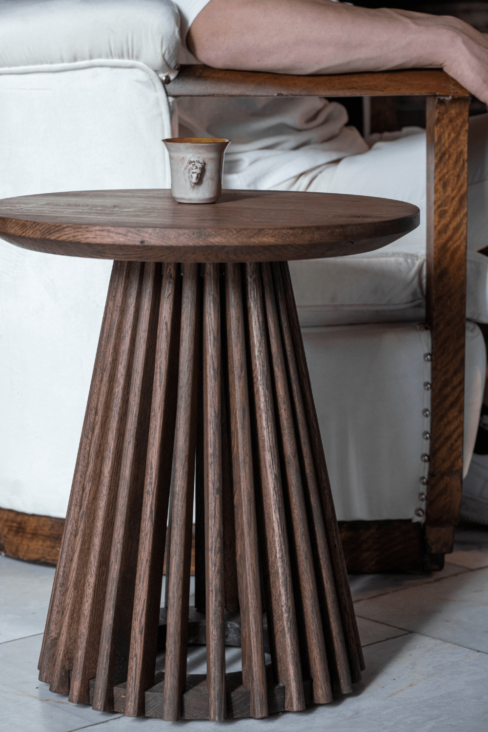 Kos Living-Cage Meşe Yan Sehpa Chocolate-Sehpa-2-Milagron.com