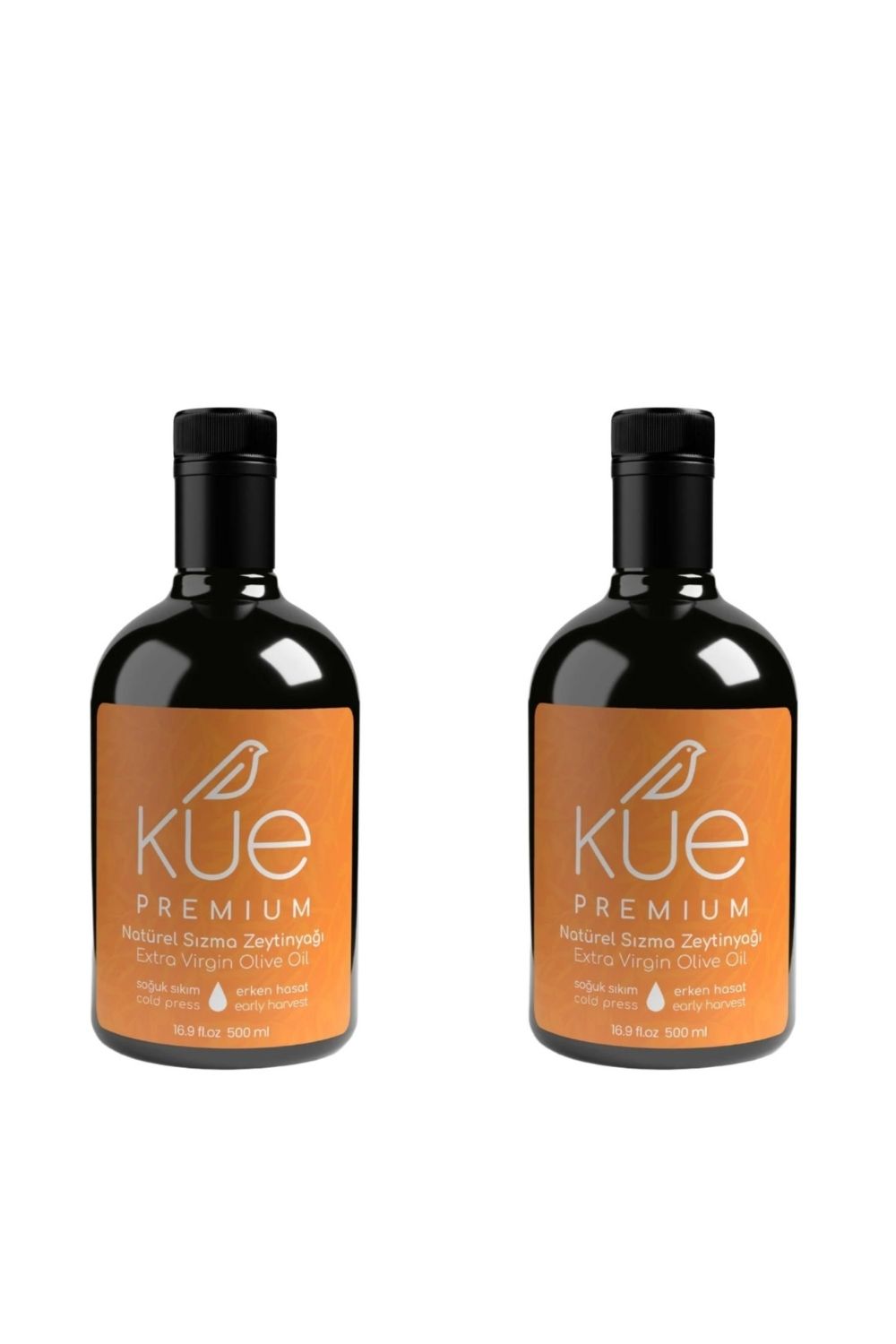 Kue Olive Oil-Premium Seri Erken Hasat Soğuk Sıkım Natürel Sızma Zeytinyağı 2x500 Ml-Bitkisel Ürünler-1-Milagron.com