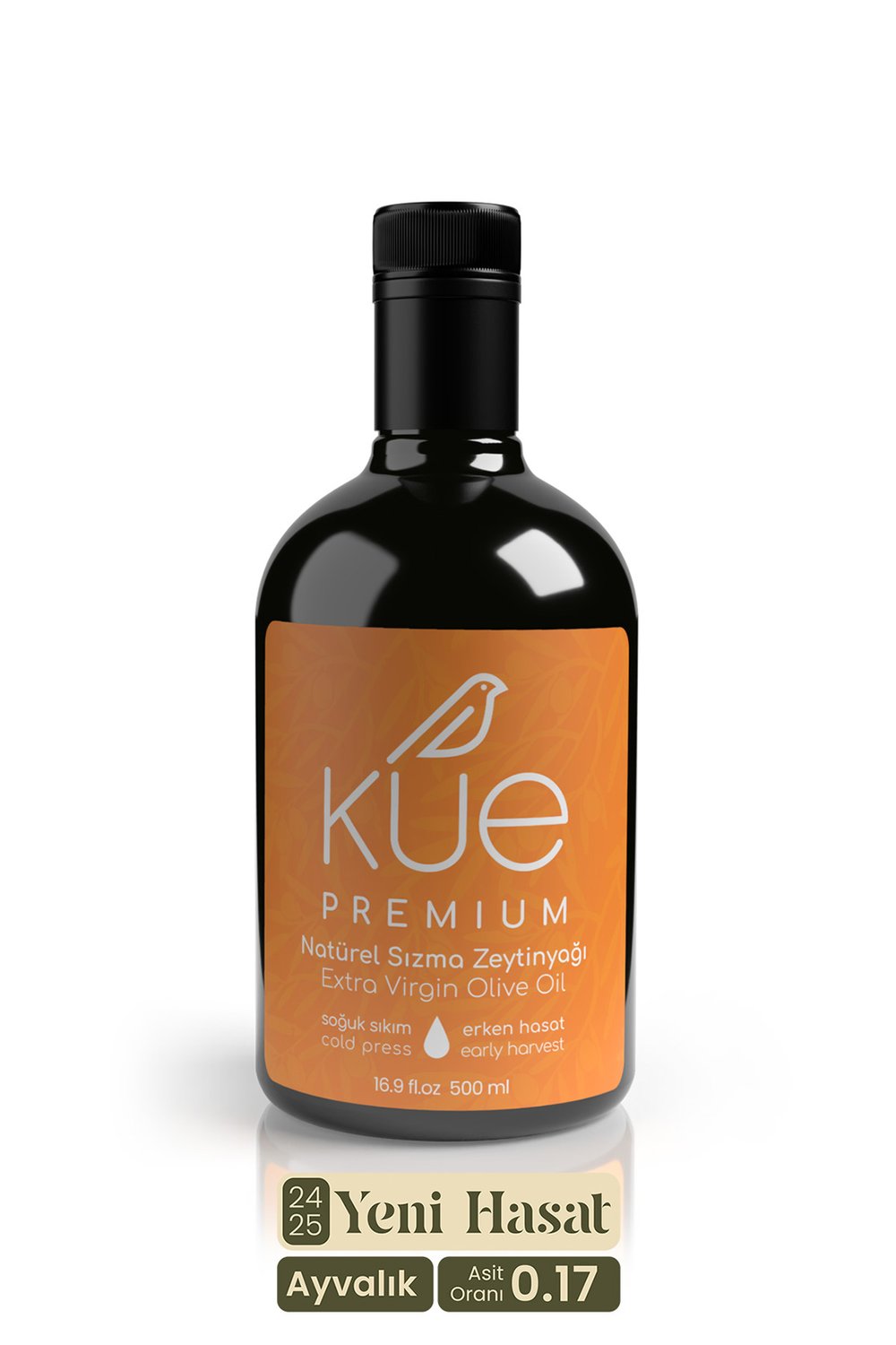 Kue Olive Oil-Premium Seri Erken Hasat Soğuk Sıkım Natürel Sızma Zeytinyağı 500 Ml-Bitkisel Ürünler-1-Milagron.com