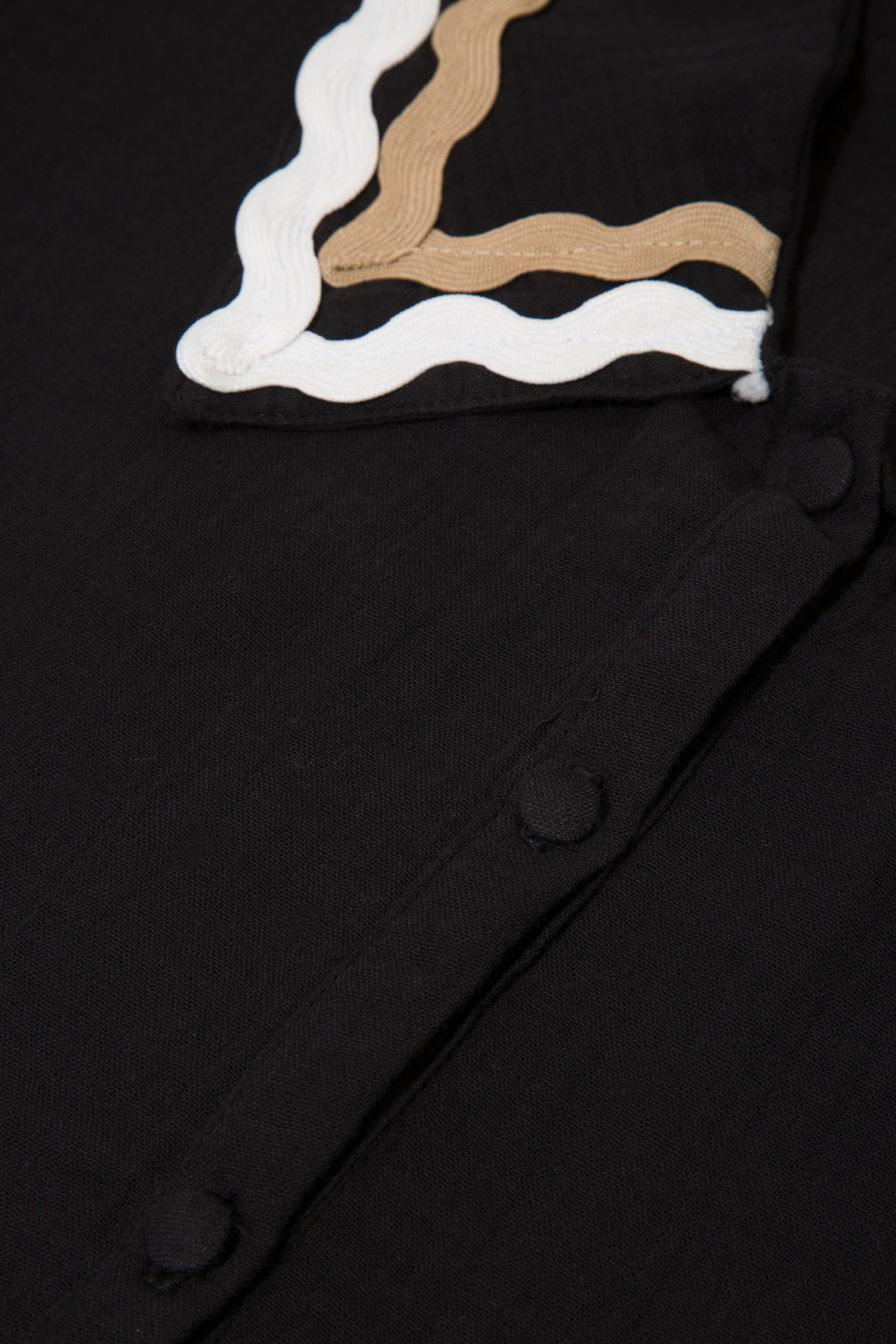 Le-Monade Dreams-Çift Su Taşı Detaylı Siyah Karpuz Kol Gömlek-Gömlek-6-Milagron.com