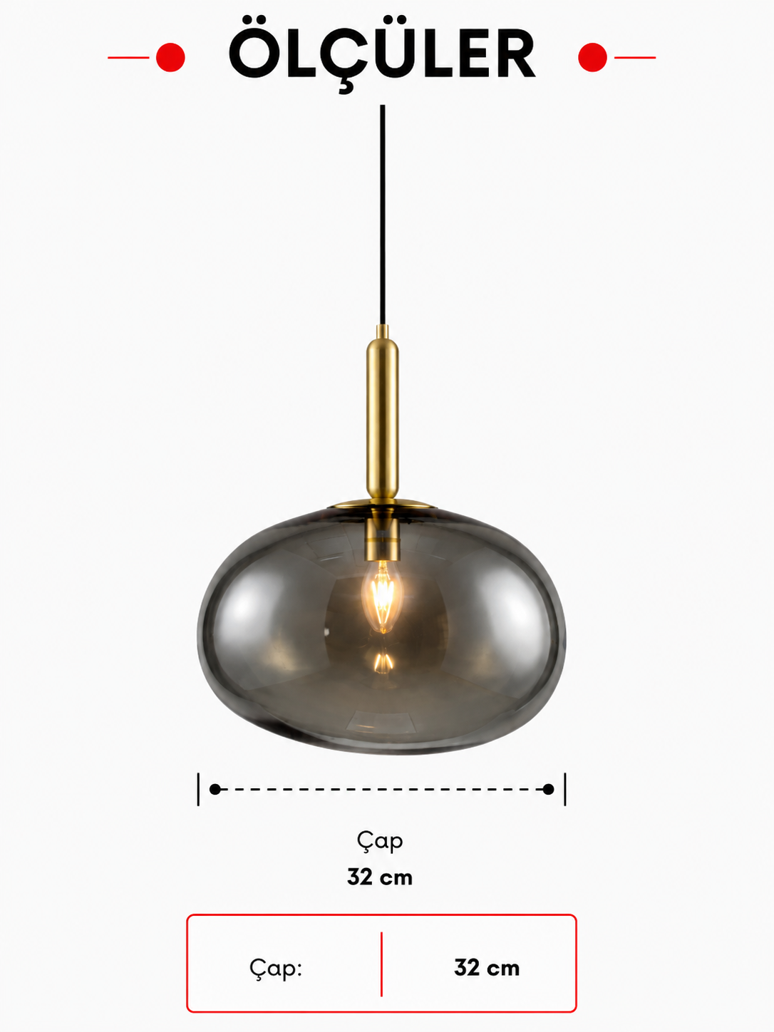 Lumiana-Cairo Füme Sarkıt-Avize-9-Milagron.com