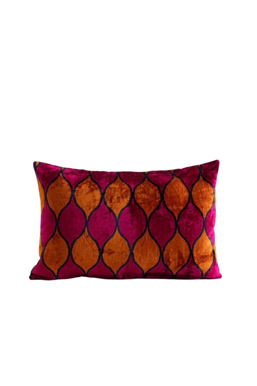 La Casa Antica-İpek Kadife İkat Yastık Kılıfı (40x60cm)-Yastık Kılıfı-1-Milagron.com