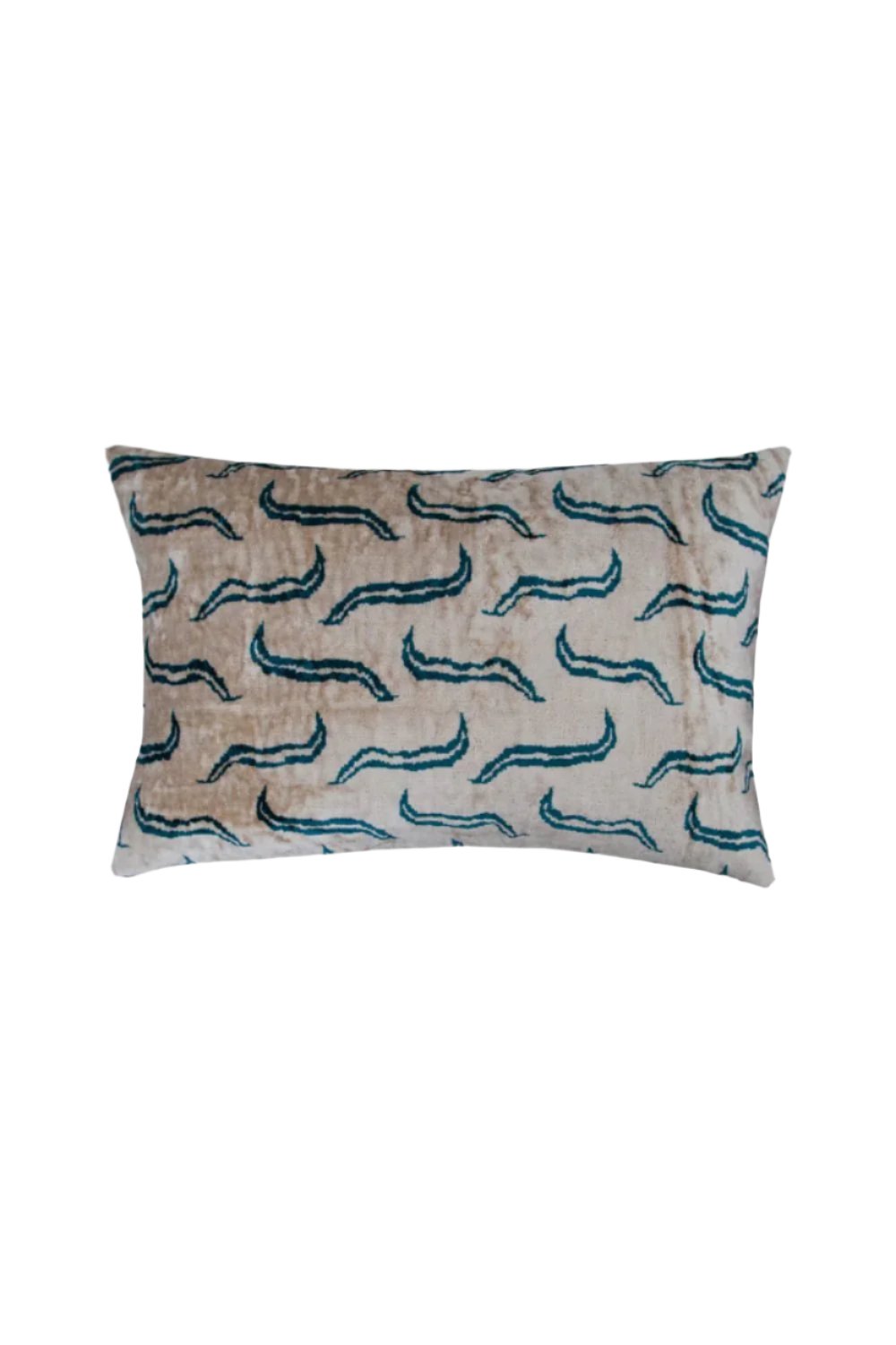 La Casa Antica-İpek Kadife İkat Yastık Kılıfı (40x60cm)-Yastık Kılıfı-1-Milagron.com