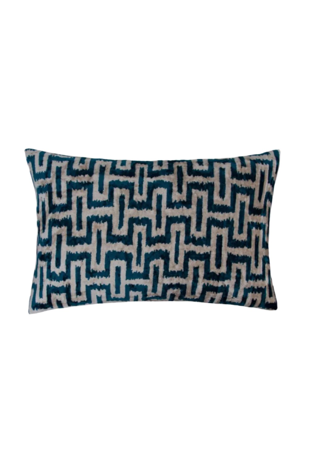 La Casa Antica-İpek Kadife İkat Yastık Kılıfı (40x60cm)-Yastık Kılıfı-1-Milagron.com